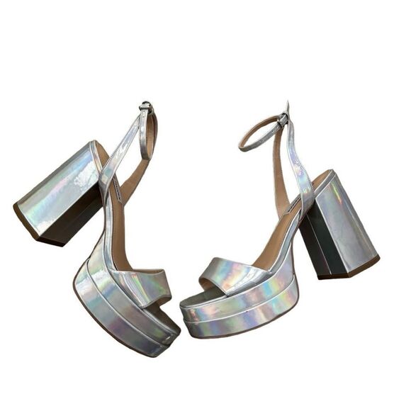 NWOT Steve Madden warped platform sandal size 9.5 - Picture 2 of 6